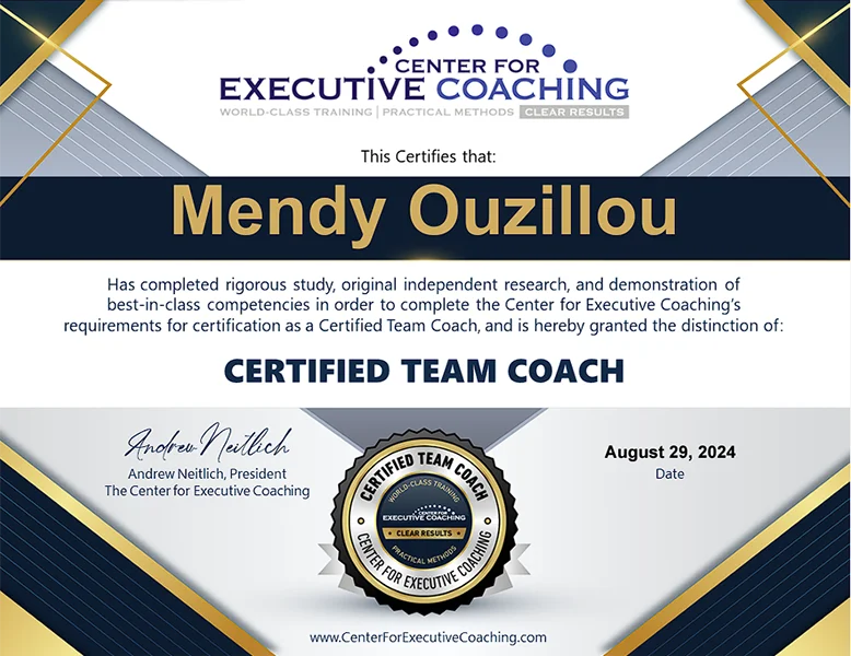 Center for Executive Coaching: Certified Team Coach Mendy Ouzillou